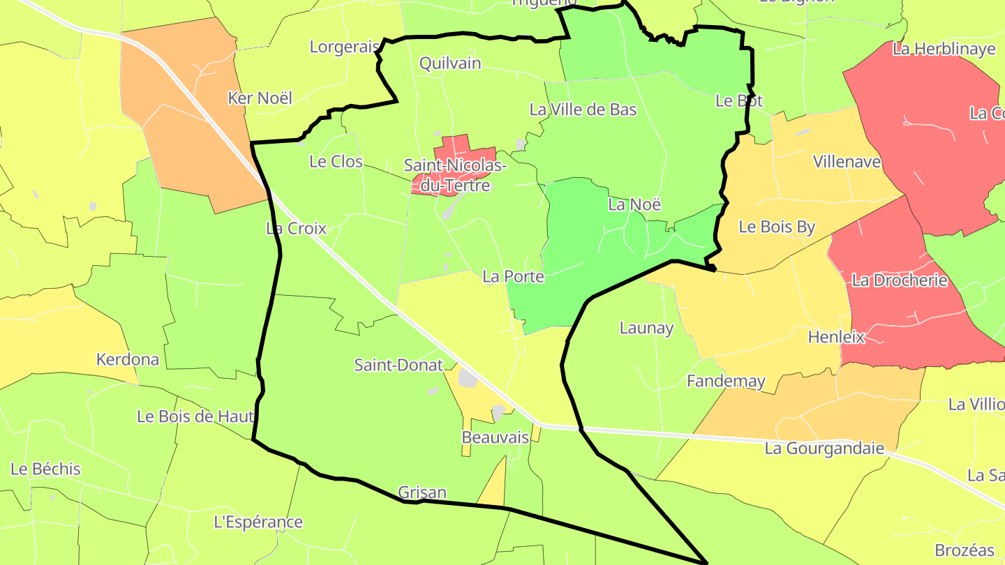 Carte des prix de l'immobilier Saint-Nicolas-du-Tertre