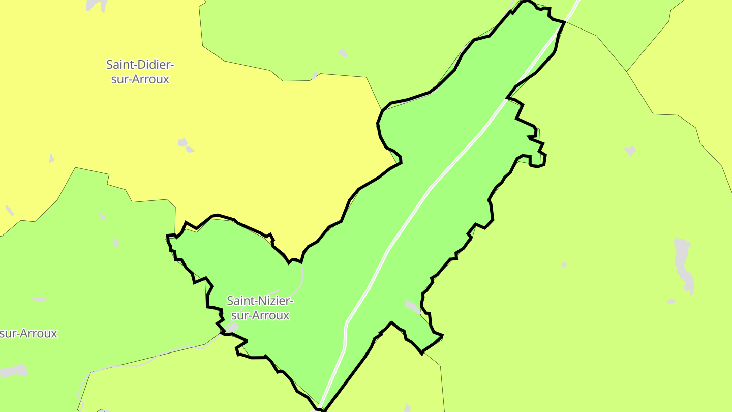 Carte des prix de l'immobilier Saint-Nizier-sur-Arroux