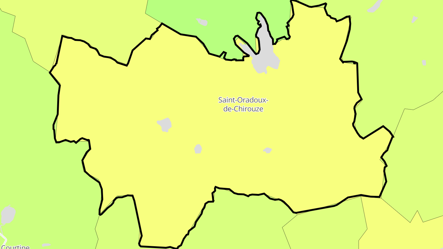 Carte des prix de l'immobilier Saint-Oradoux-de-Chirouze