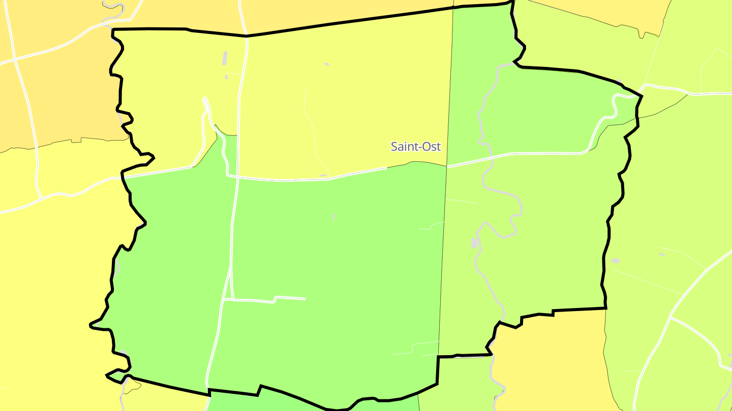 Carte des prix de l'immobilier Saint-Ost