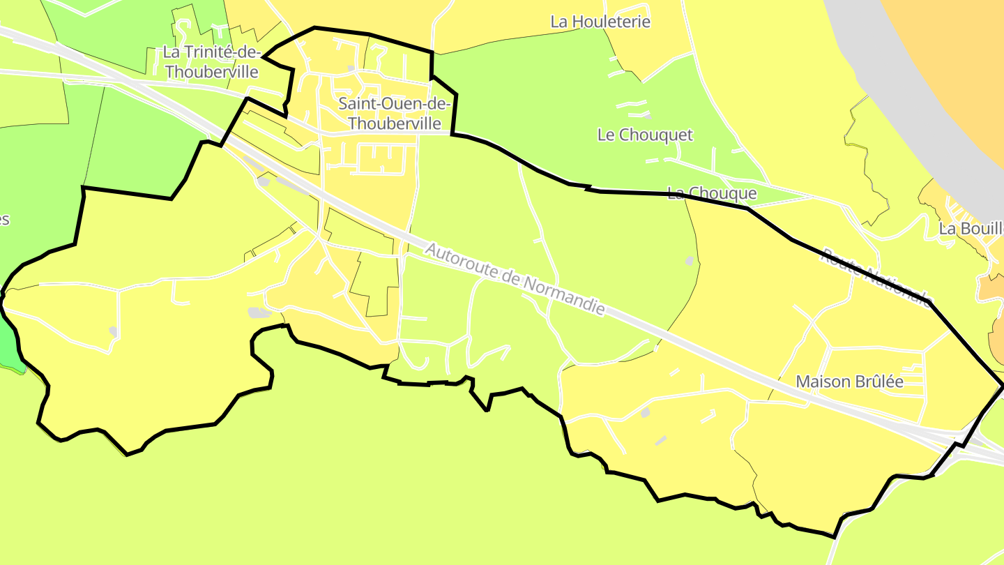 Carte des prix de l'immobilier Saint-Ouen-de-Thouberville