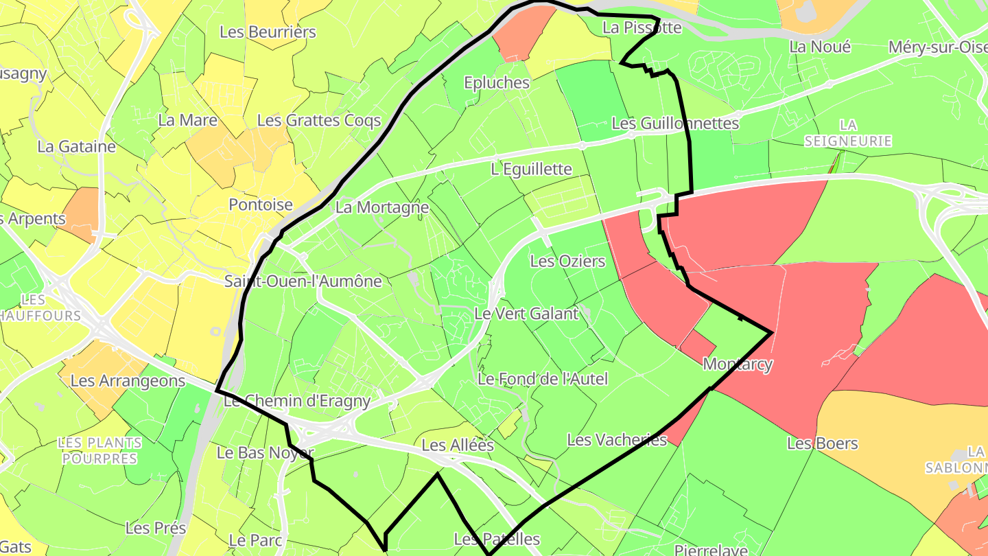 Carte des prix de l'immobilier Saint-Ouen-l'Aumône