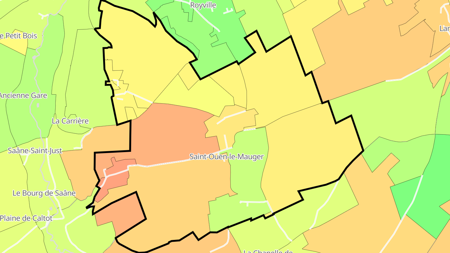 Carte des prix de l'immobilier Saint-Ouen-le-Mauger
