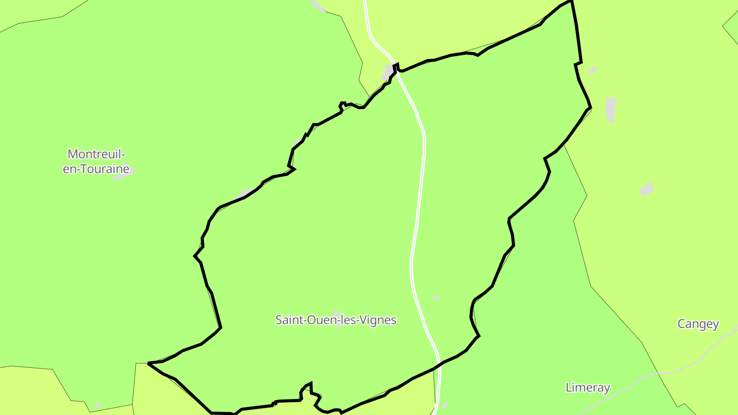 Carte des prix de l'immobilier Saint-Ouen-les-Vignes