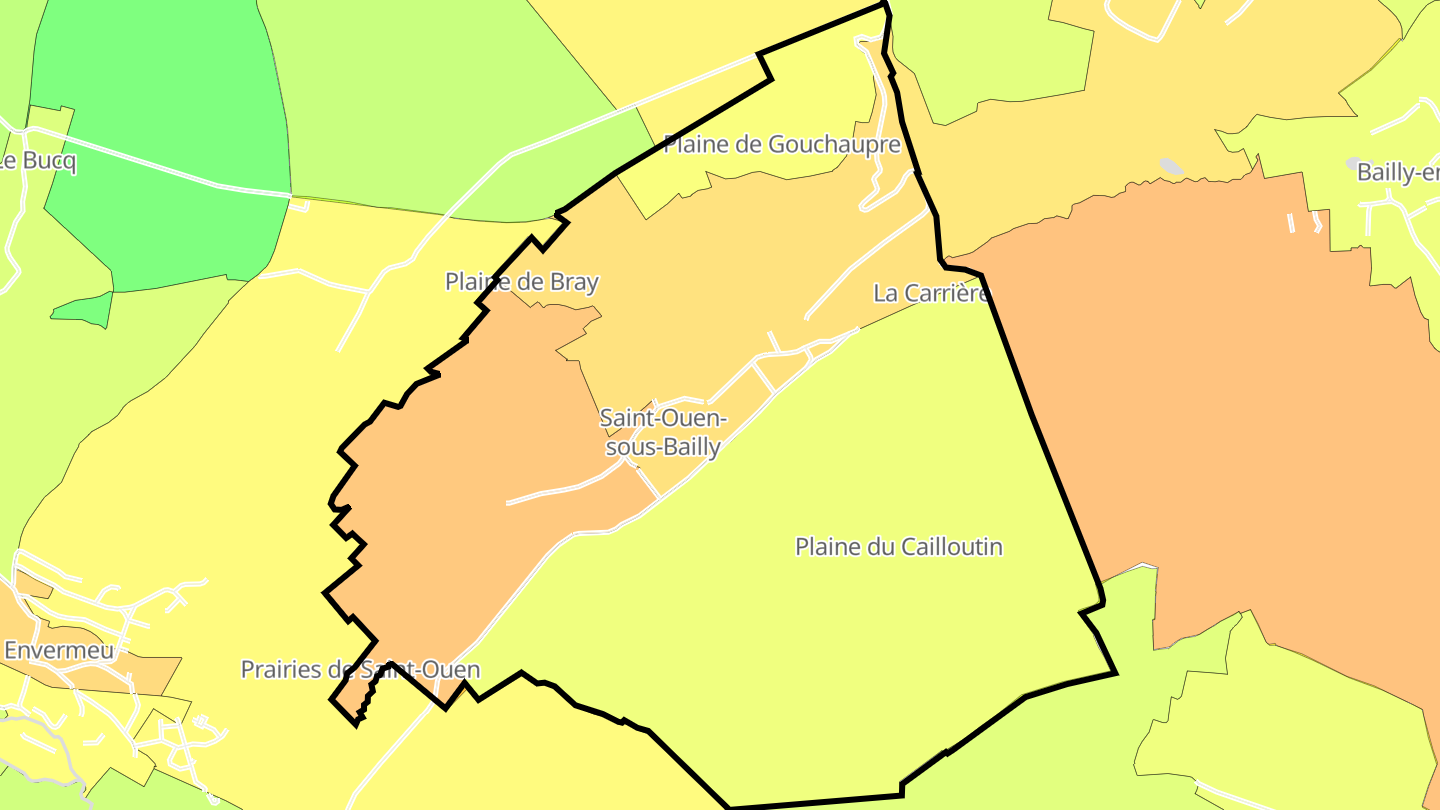 Carte des prix de l'immobilier Saint-Ouen-sous-Bailly