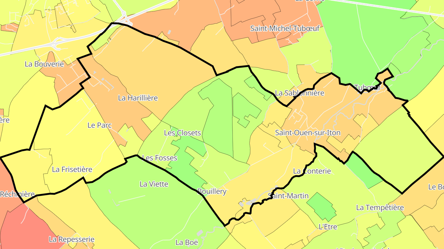 Carte des prix de l'immobilier Saint-Ouen-sur-Iton