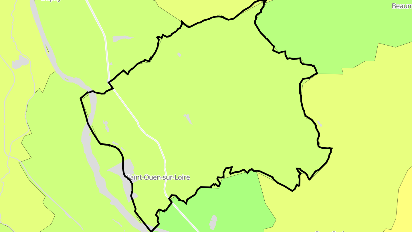 Carte des prix de l'immobilier Saint-Ouen-sur-Loire