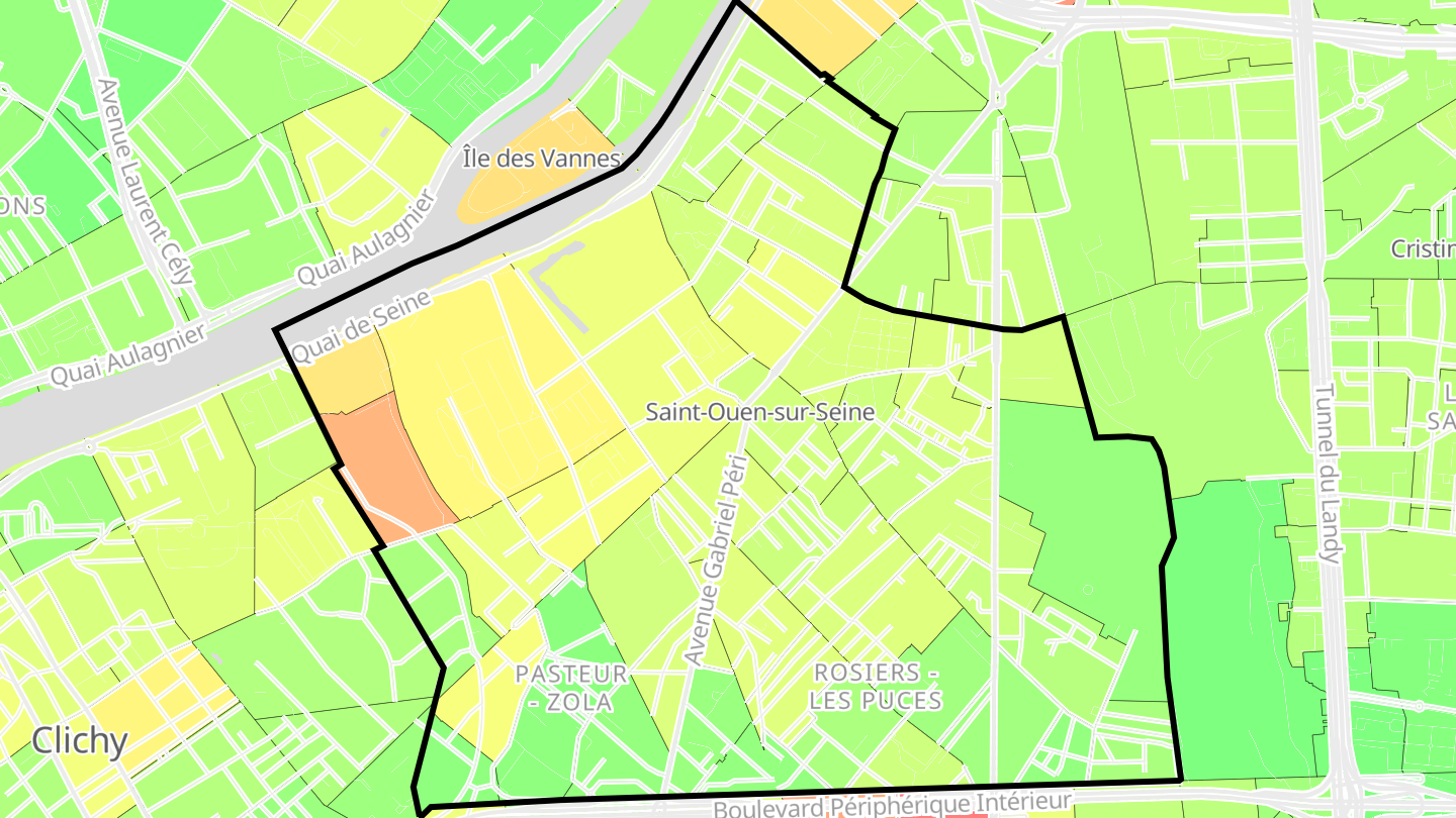 Carte des prix de l'immobilier Saint-Ouen-sur-Seine