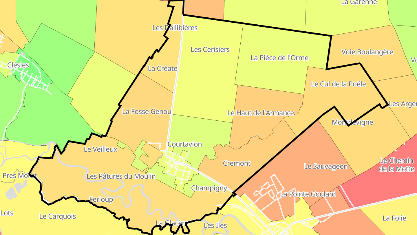 Carte des prix de l'immobilier Saint-Oulph