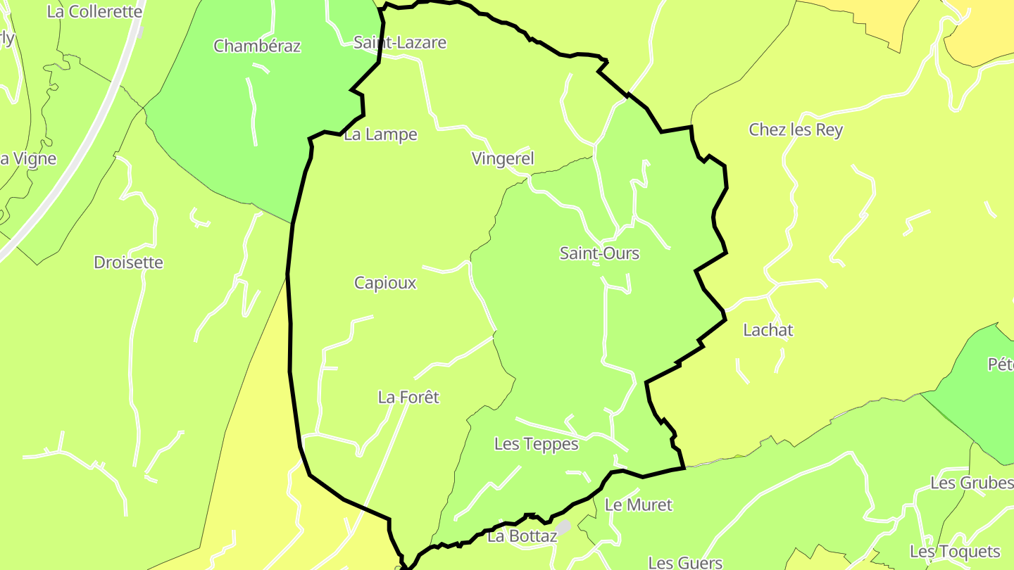 Carte des prix de l'immobilier Saint-Ours