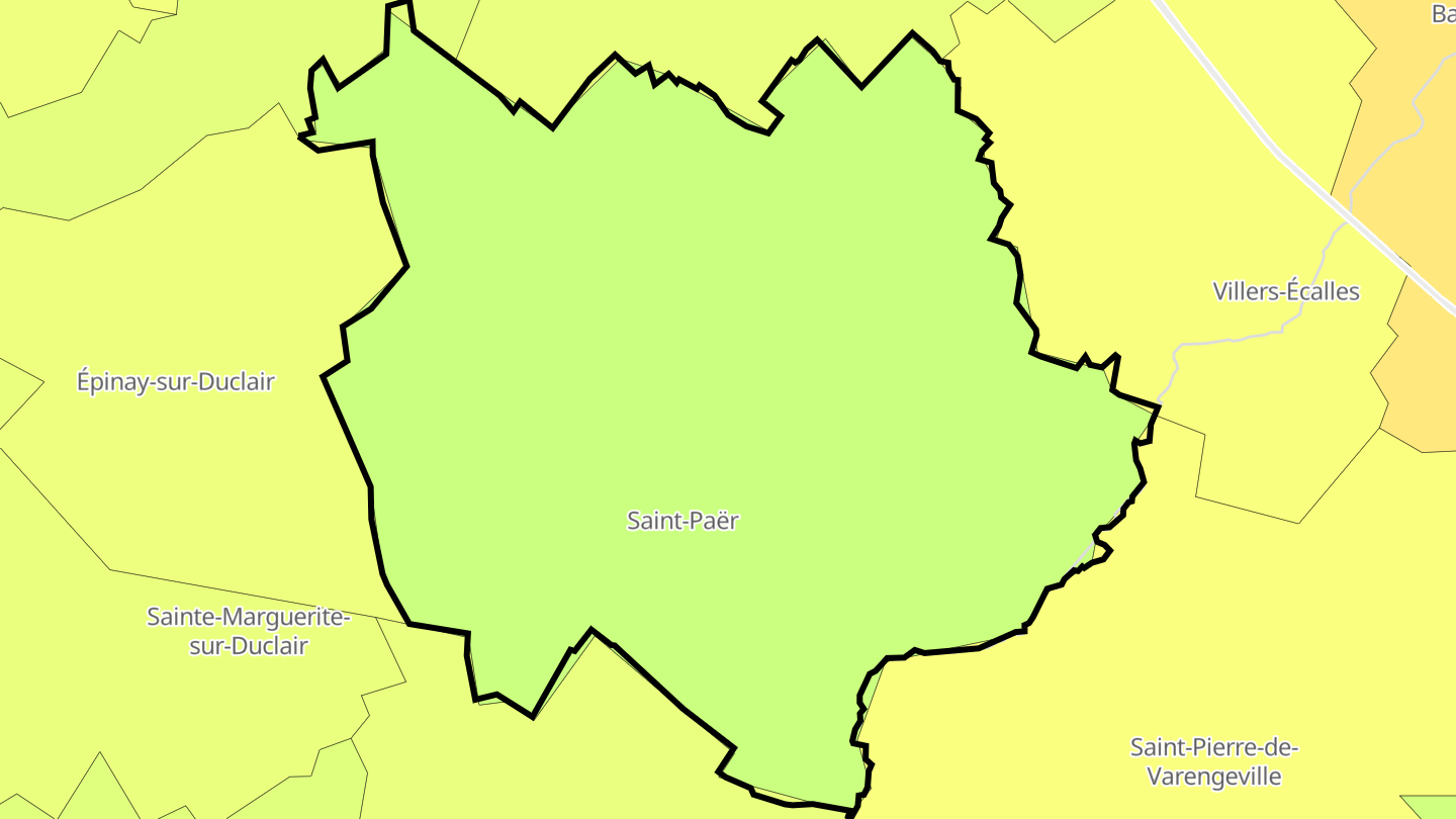 Carte des prix de l'immobilier Saint-Paër