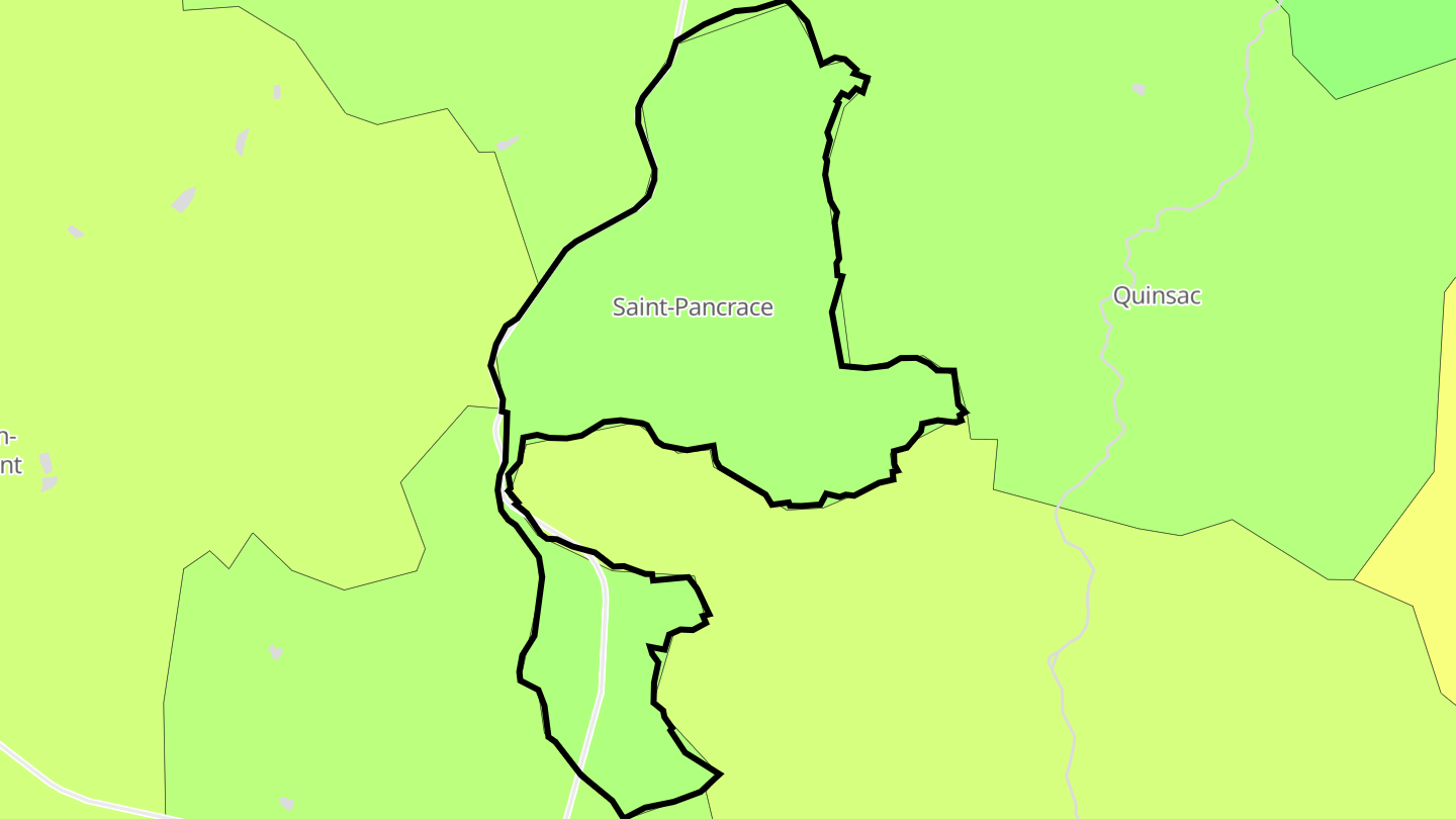 Carte des prix de l'immobilier Saint-Pancrace