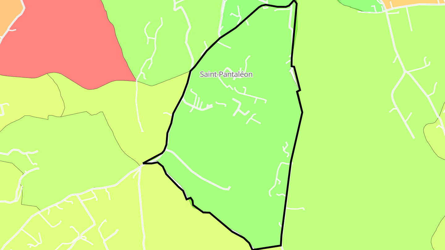 Carte des prix de l'immobilier Saint-Pantaléon