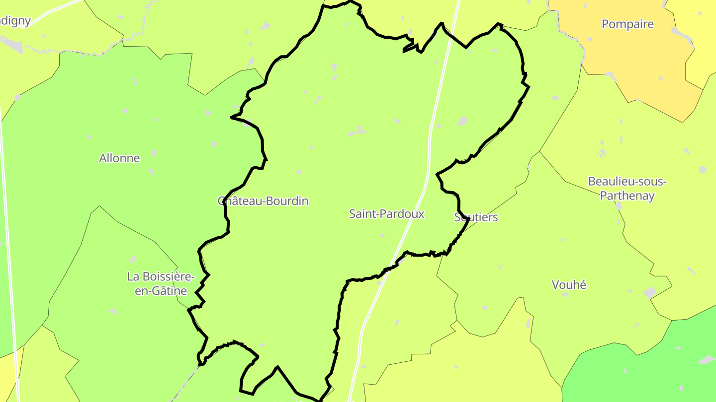 Carte des prix de l'immobilier Saint-Pardoux