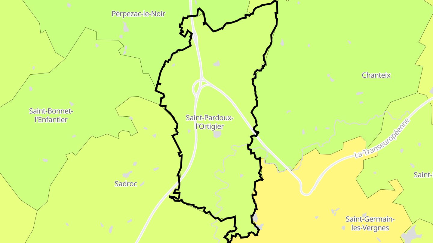 Carte des prix de l'immobilier Saint-Pardoux-l'Ortigier