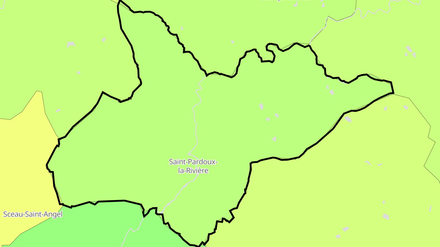 Carte des prix de l'immobilier Saint-Pardoux-la-Rivière