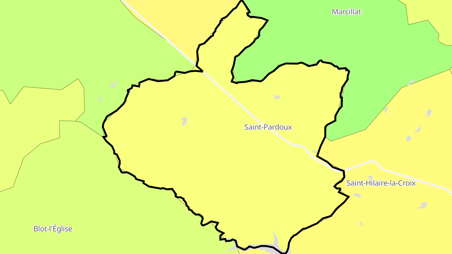 Carte des prix de l'immobilier Saint-Pardoux