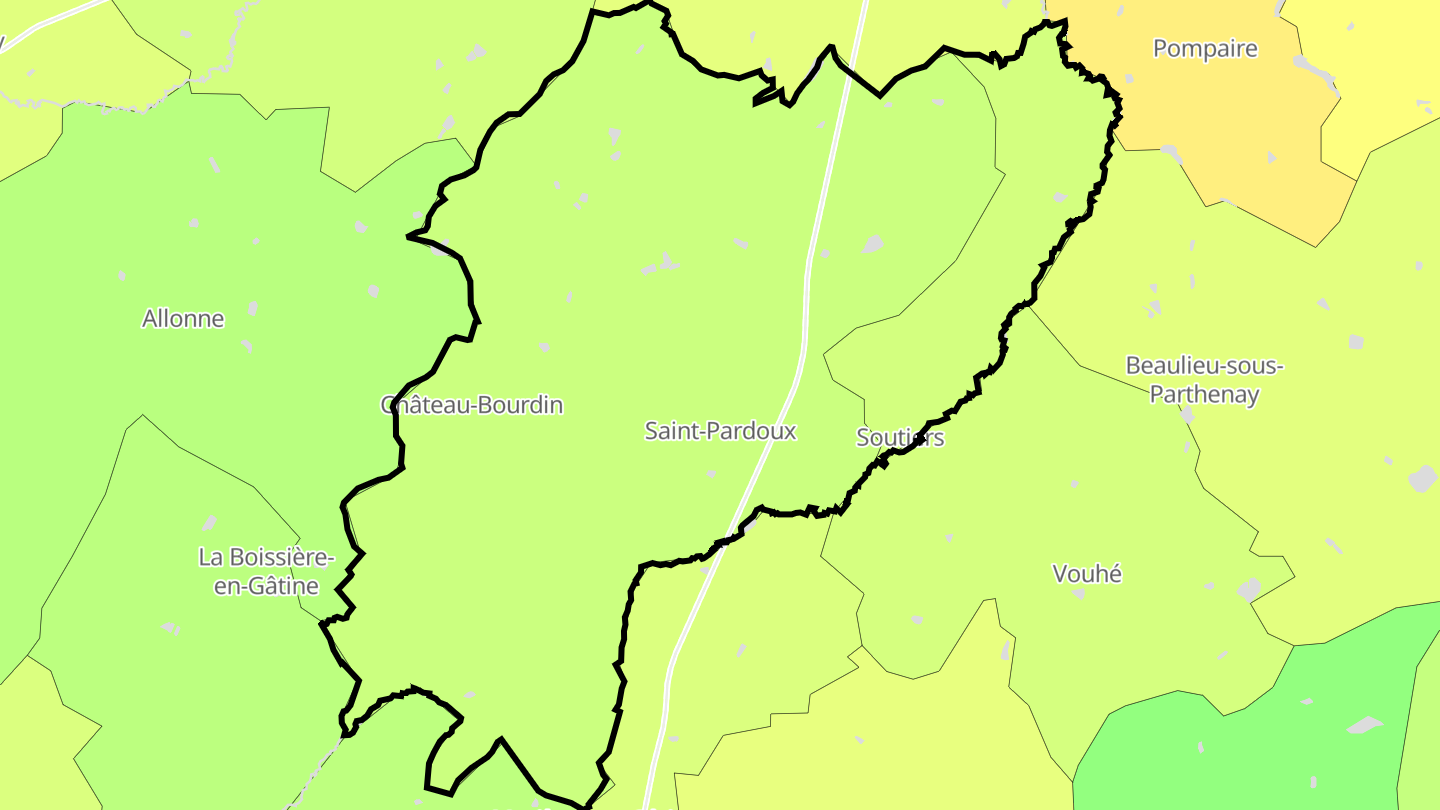 Carte des prix de l'immobilier Saint-Pardoux-Soutiers