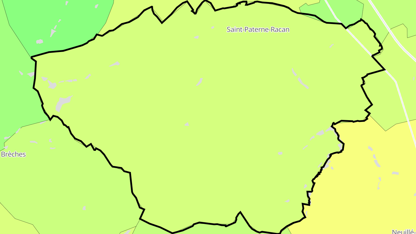 Carte des prix de l'immobilier Saint-Paterne-Racan