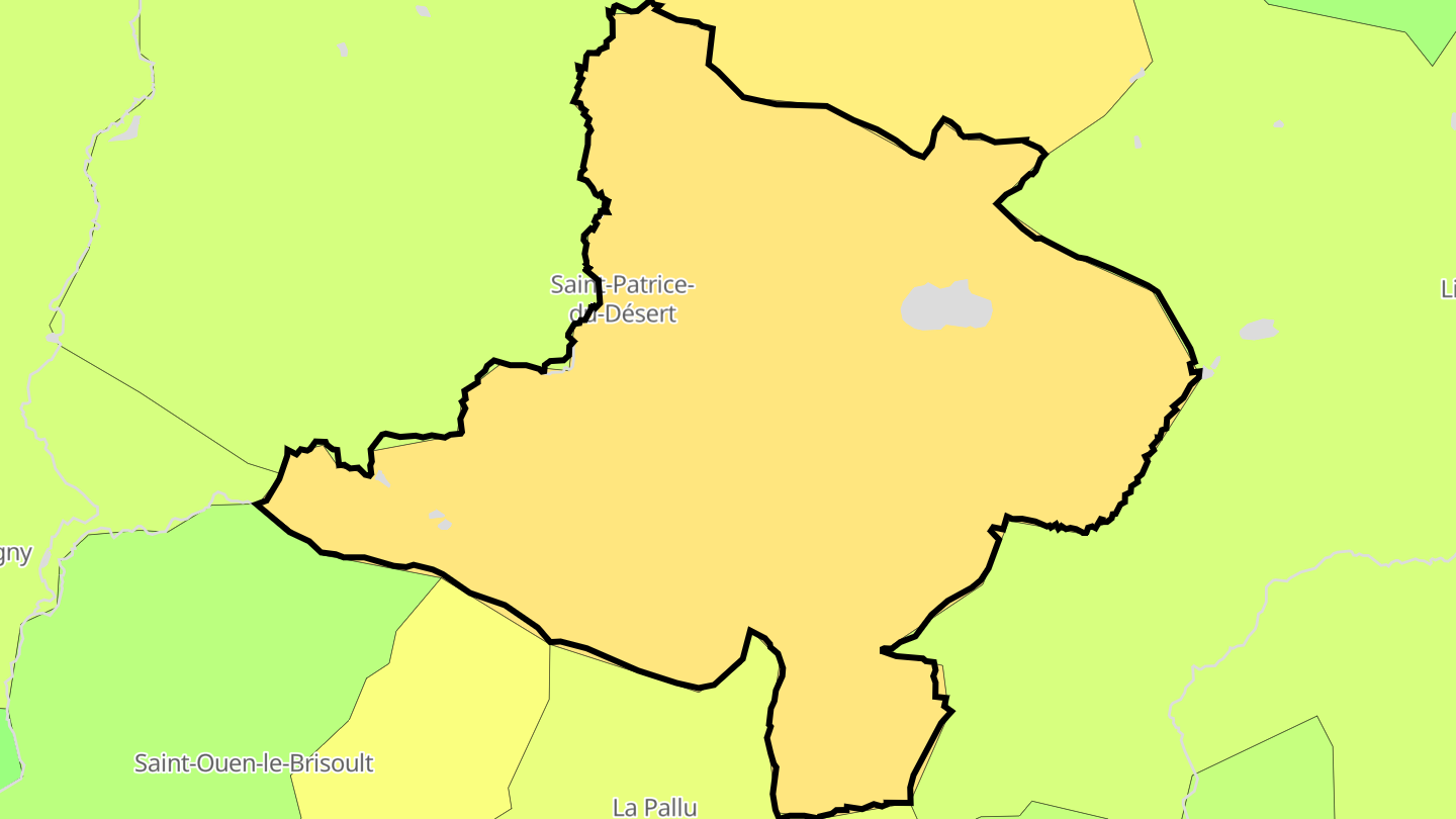 Carte des prix de l'immobilier Saint-Patrice-du-Désert
