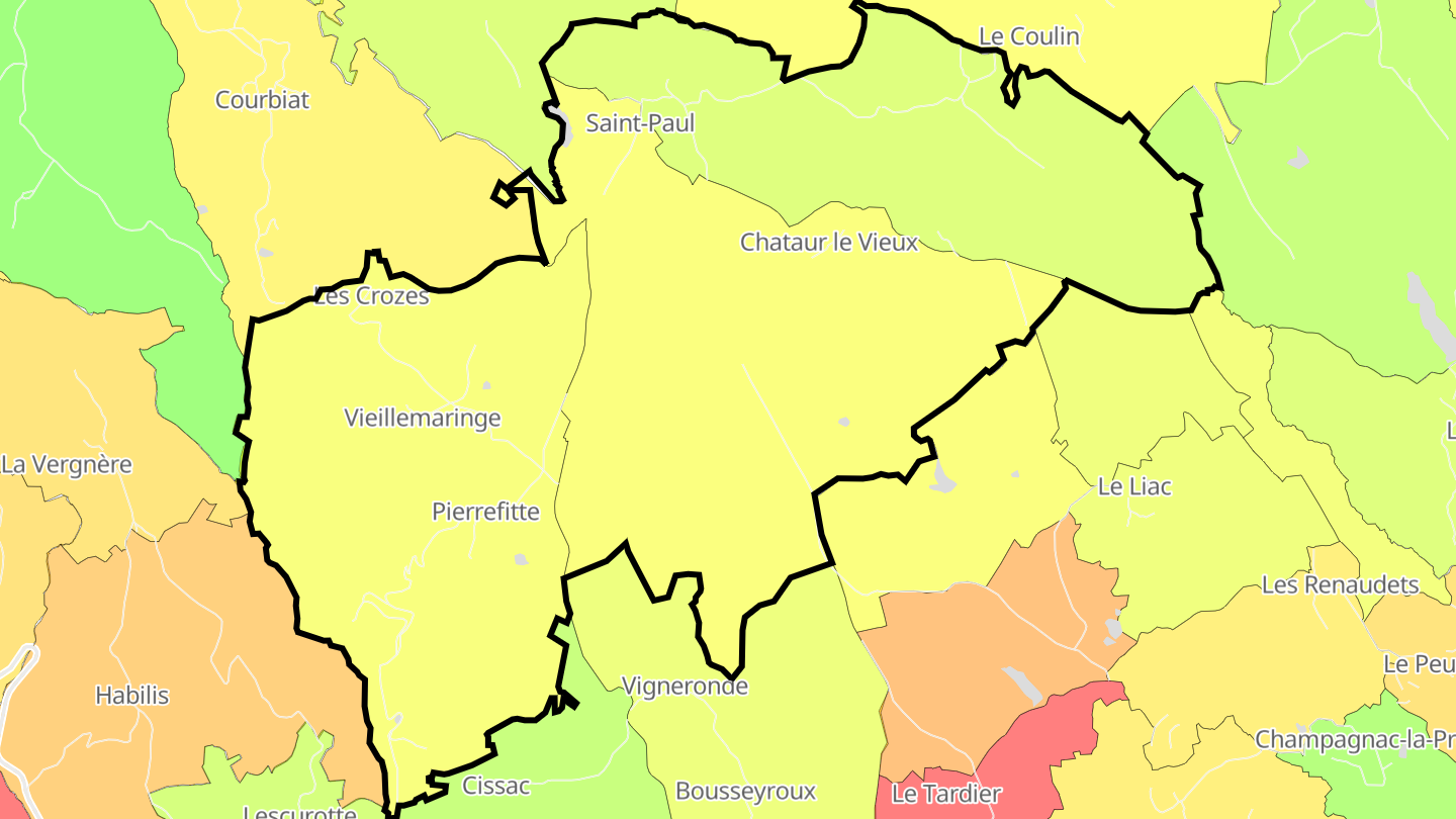 Carte des prix de l'immobilier Saint-Paul