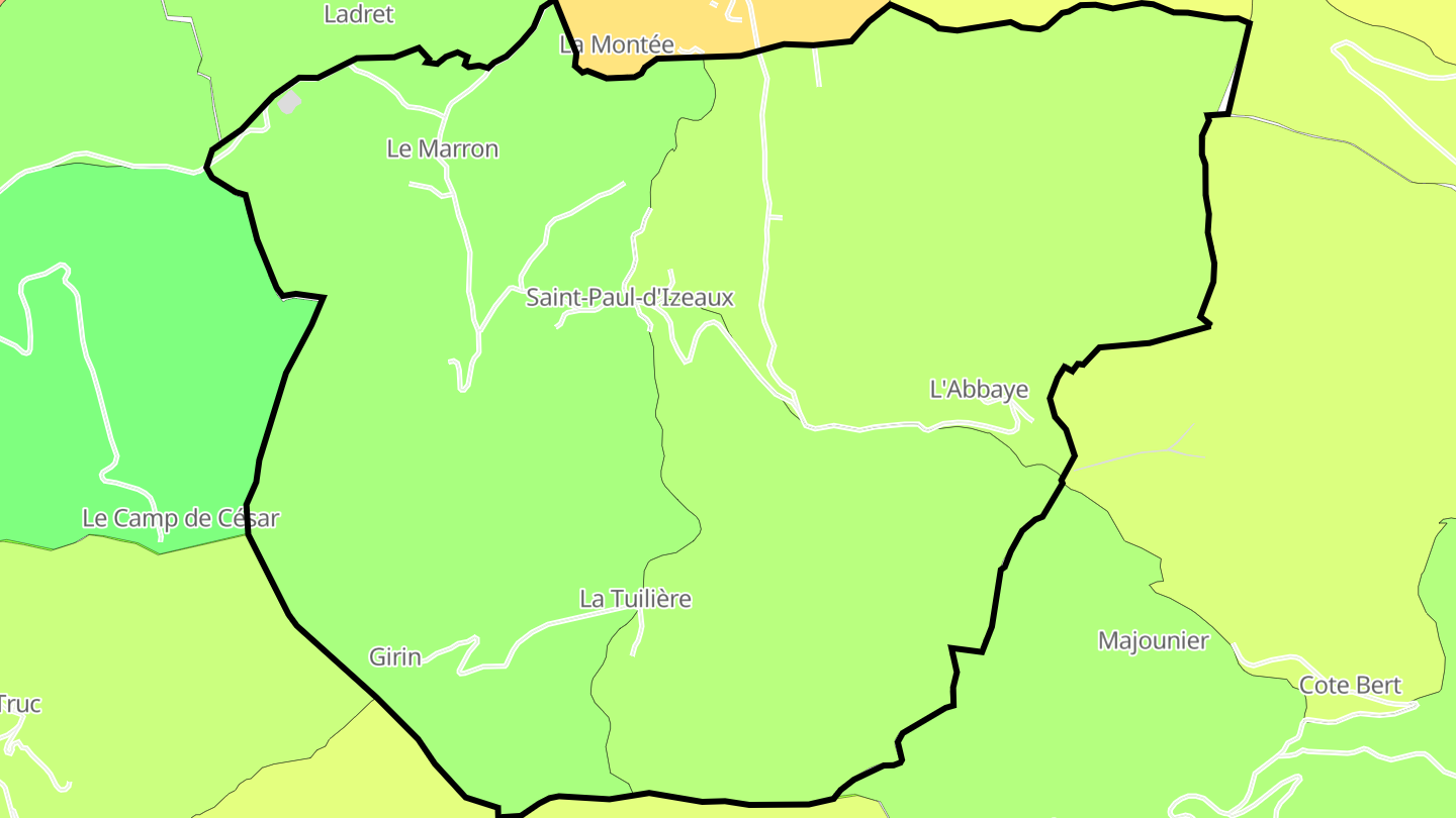 Carte des prix de l'immobilier Saint-Paul-d'Izeaux