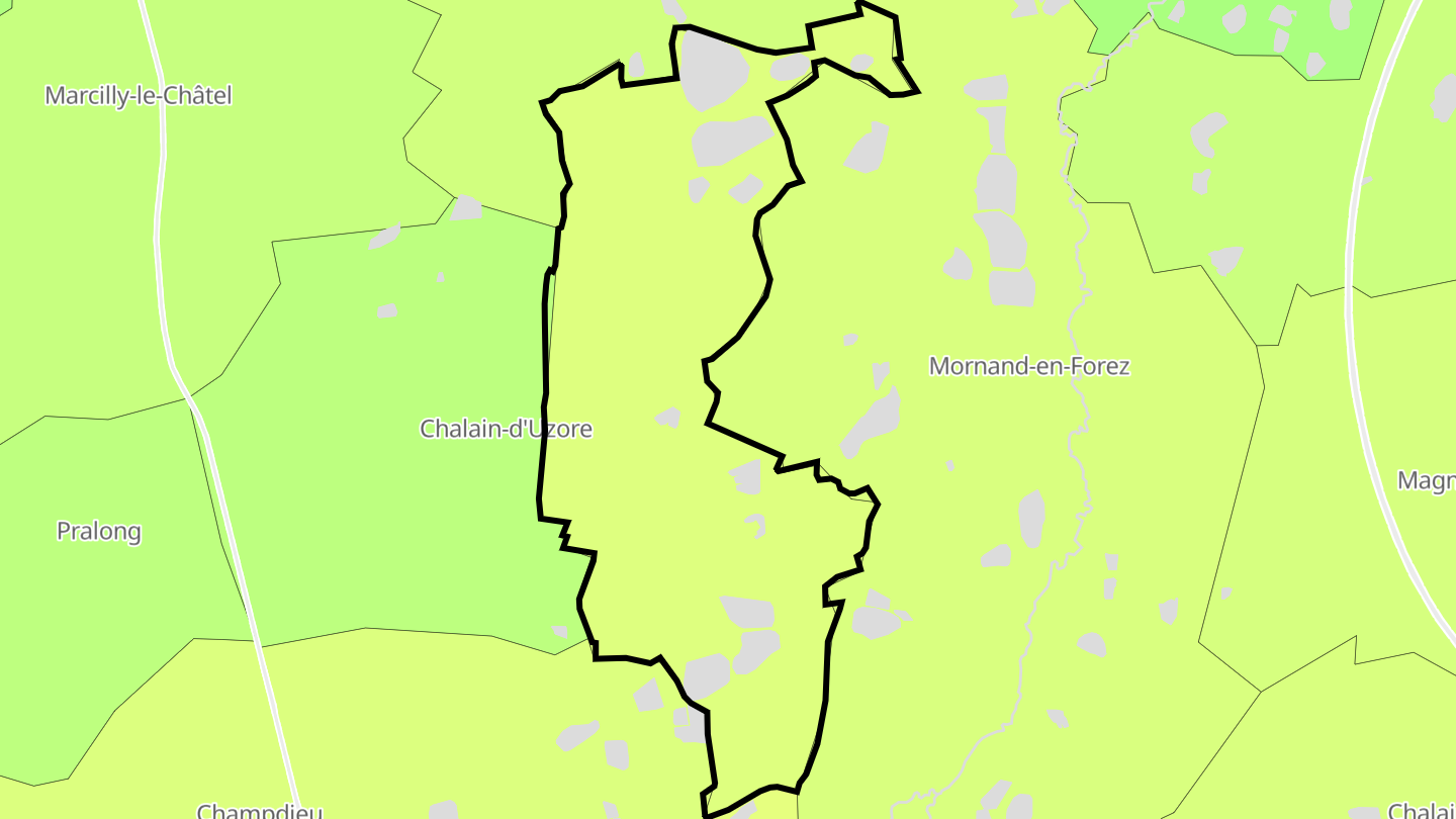 Carte des prix de l'immobilier Saint-Paul-d'Uzore