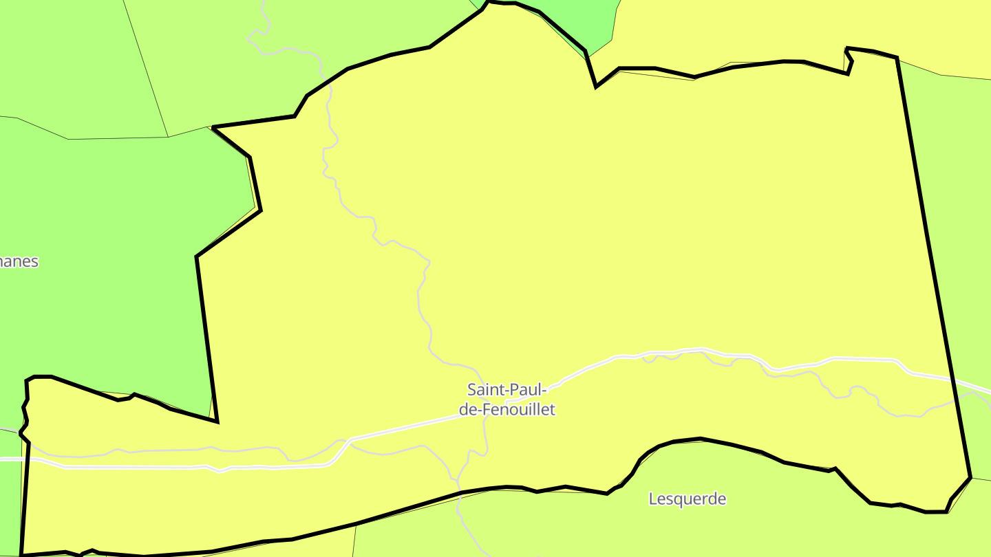 Carte des prix de l'immobilier Saint-Paul-de-Fenouillet
