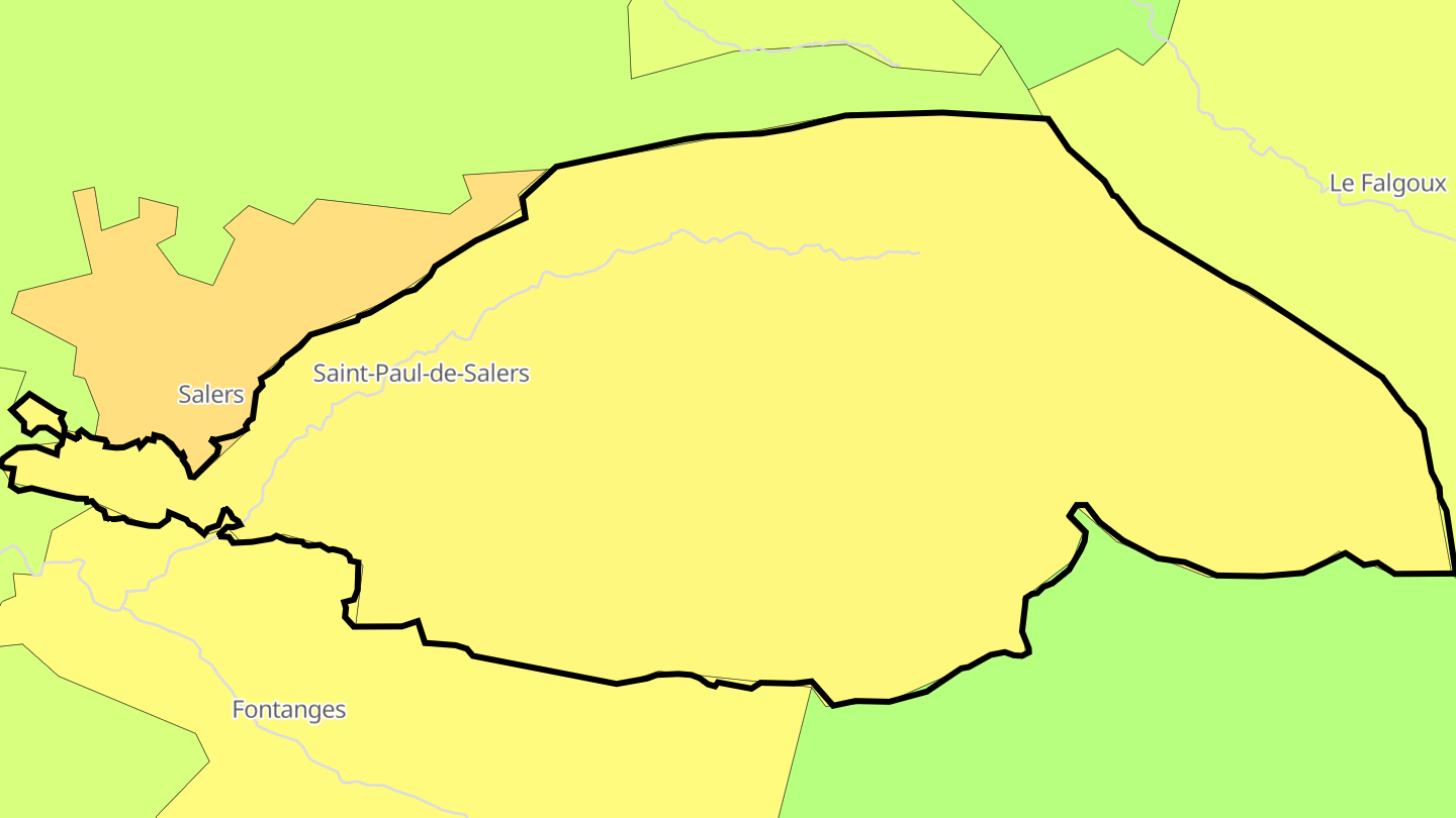 Carte des prix de l'immobilier Saint-Paul-de-Salers