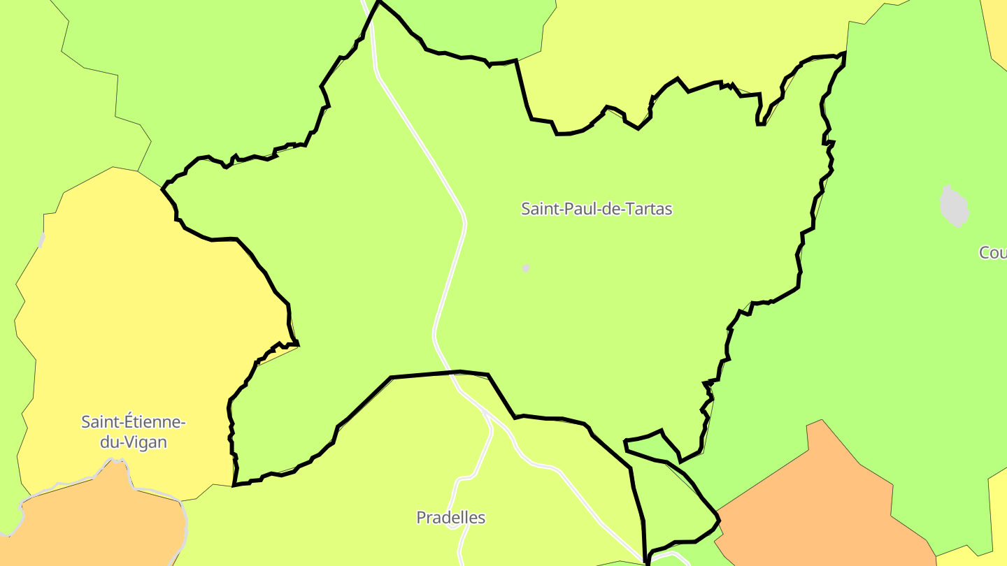 Carte des prix de l'immobilier Saint-Paul-de-Tartas
