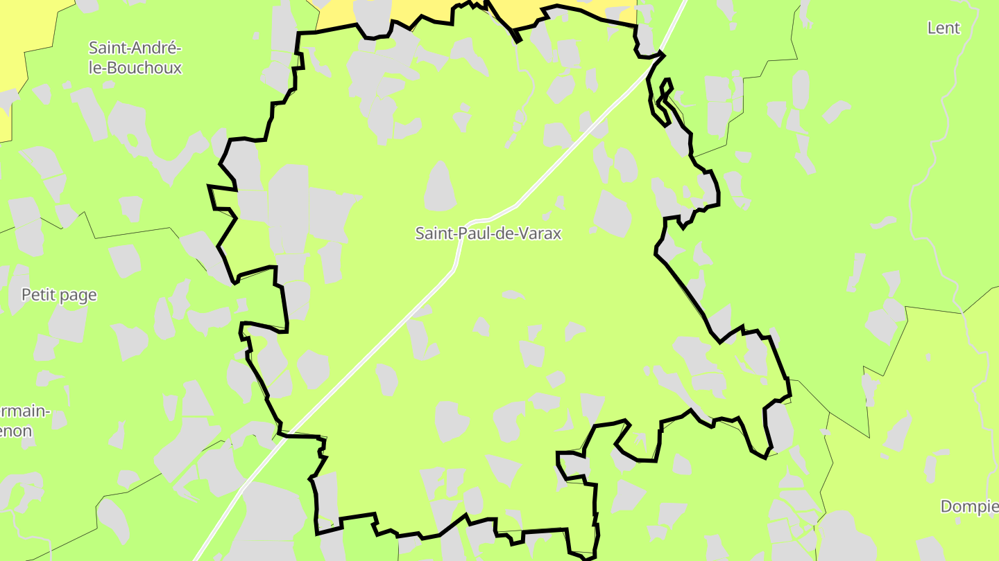 Carte des prix de l'immobilier Saint-Paul-de-Varax