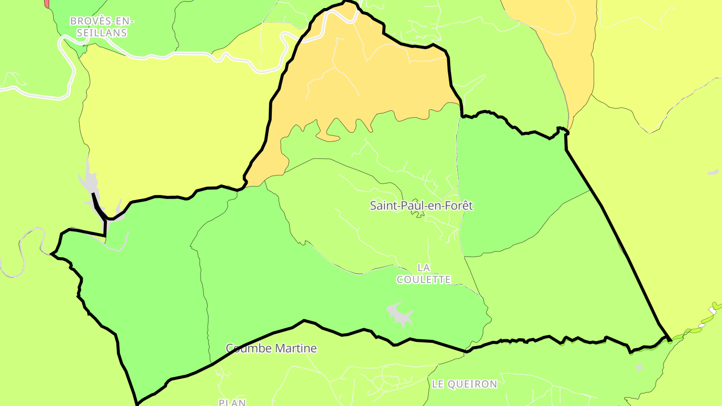Carte des prix de l'immobilier Saint-Paul-en-Forêt