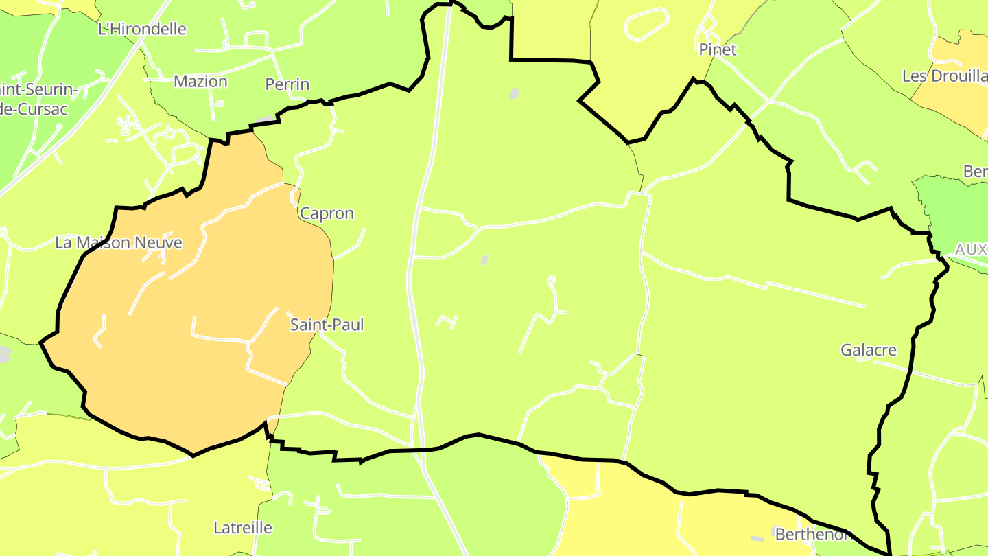 Carte des prix de l'immobilier Saint-Paul