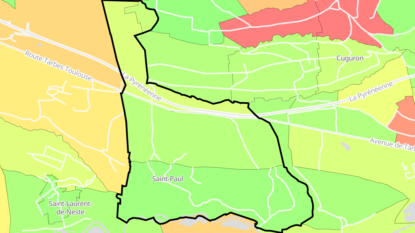 Carte des prix de l'immobilier Saint-Paul