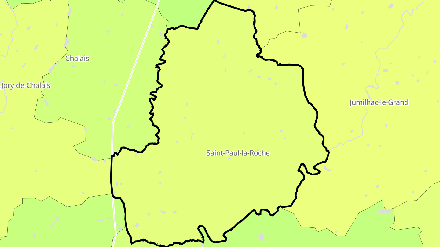 Carte des prix de l'immobilier Saint-Paul-la-Roche