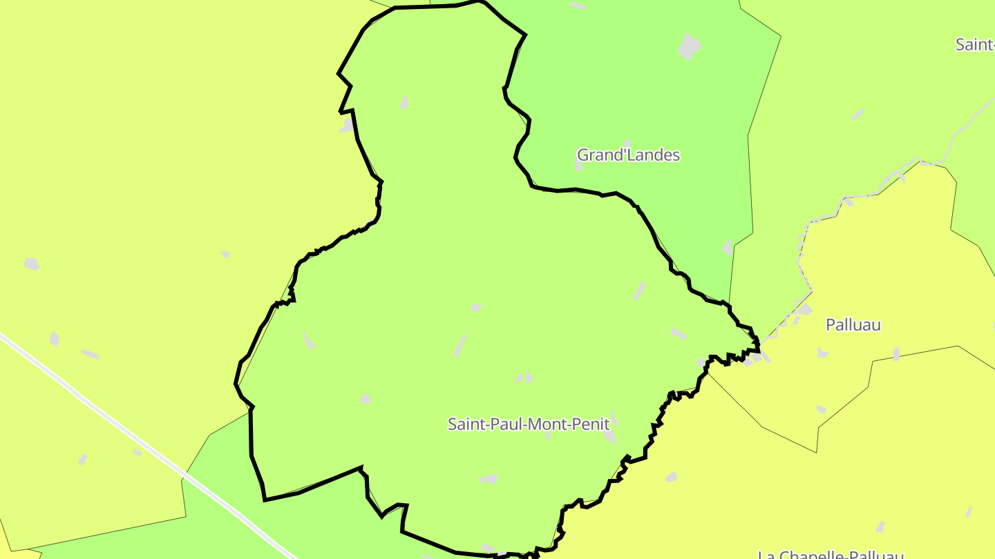 Carte des prix de l'immobilier Saint-Paul-Mont-Penit