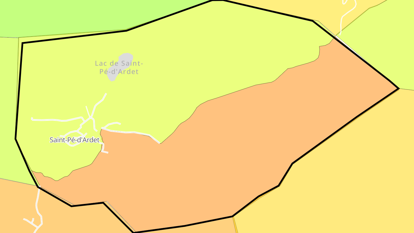 Carte des prix de l'immobilier Saint-Pé-d'Ardet
