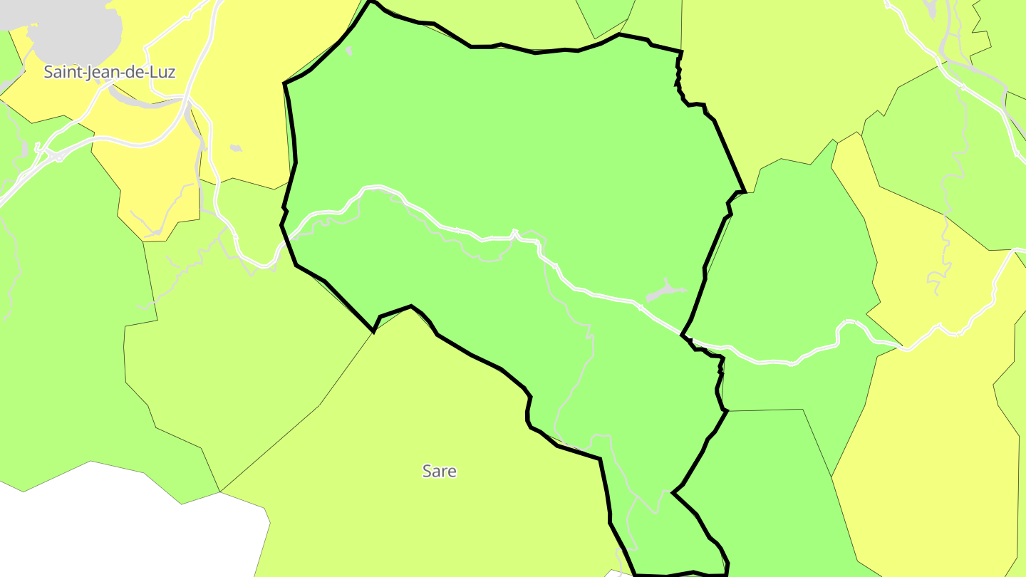 Carte des prix de l'immobilier Saint-Pée-sur-Nivelle