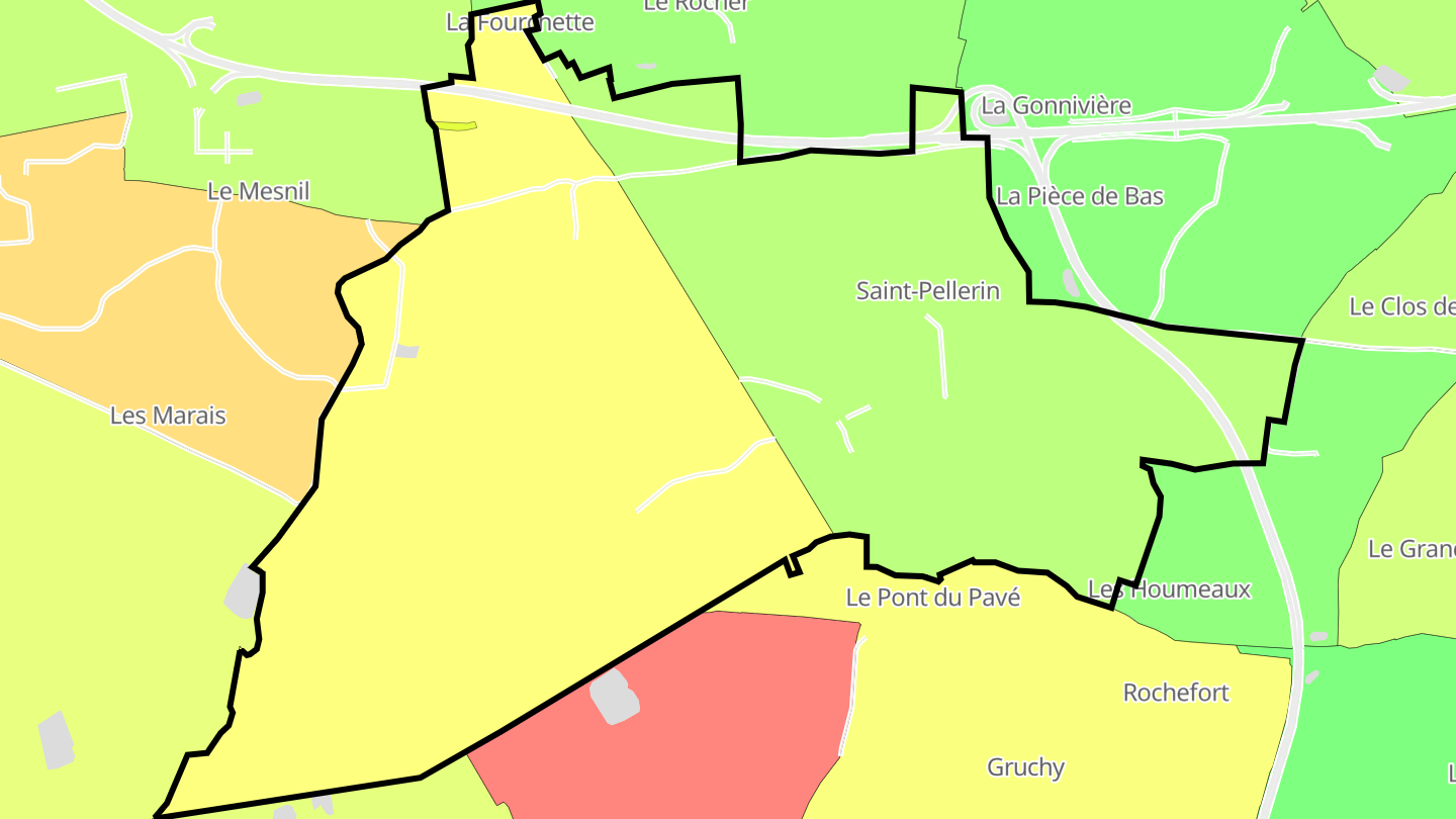Carte des prix de l'immobilier Saint-Pellerin