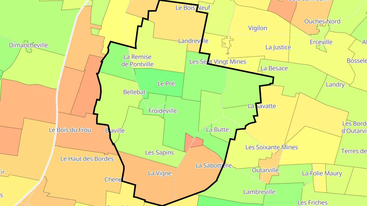 Carte des prix de l'immobilier Saint-Péravy-Épreux