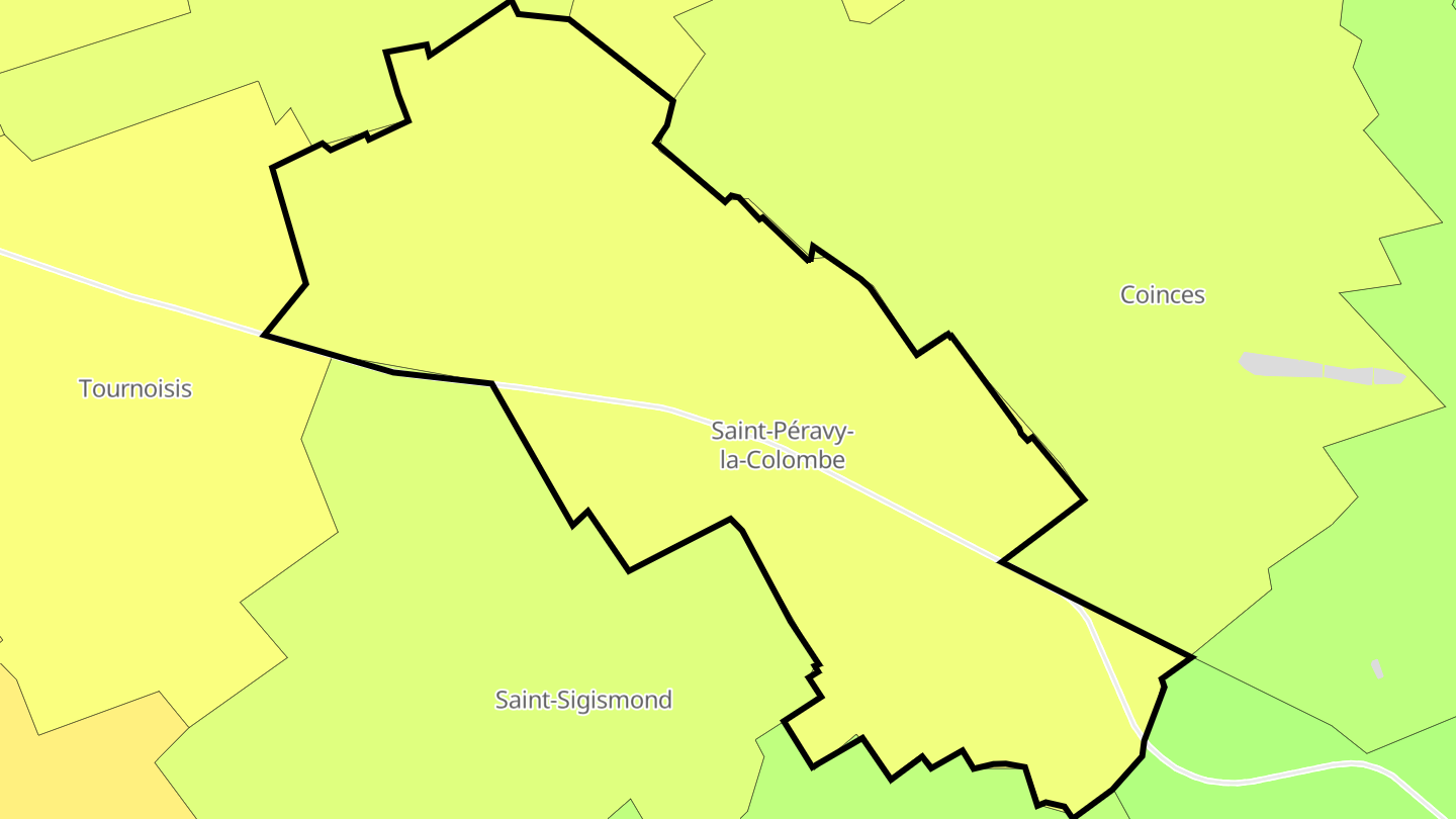 Carte des prix de l'immobilier Saint-Péravy-la-Colombe