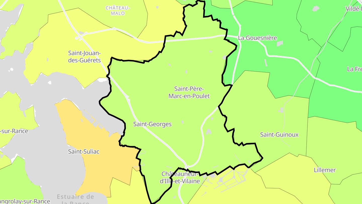 Carte des prix de l'immobilier Saint-Père-Marc-en-Poulet