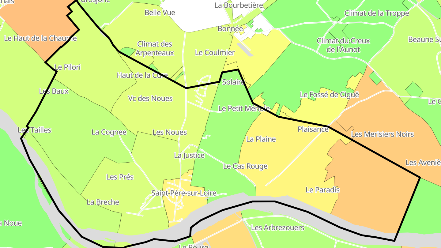Carte des prix de l'immobilier Saint-Père-sur-Loire