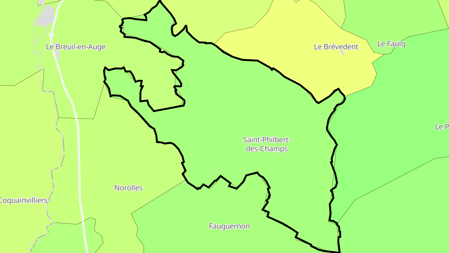 Carte des prix de l'immobilier Saint-Philbert-des-Champs