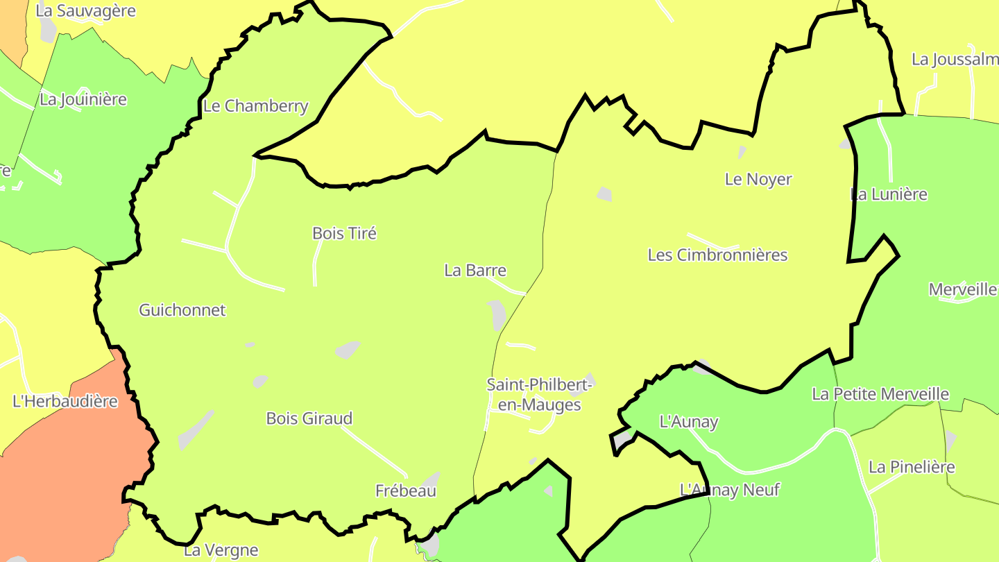 Carte des prix de l'immobilier Saint-Philbert-en-Mauges