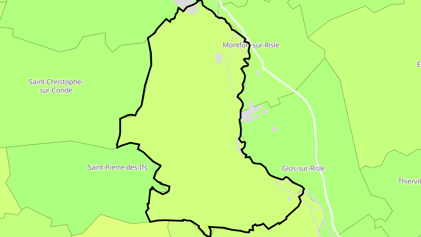 Carte des prix de l'immobilier Saint-Philbert-sur-Risle