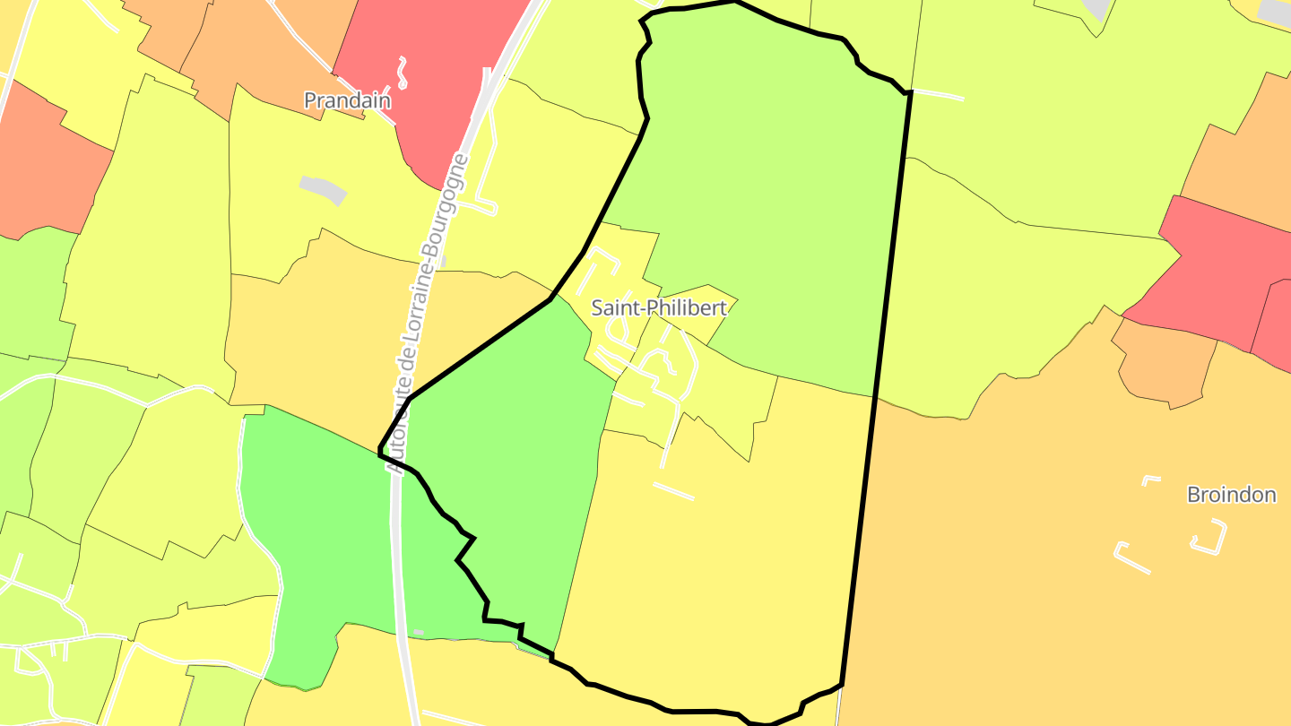 Carte des prix de l'immobilier Saint-Philibert