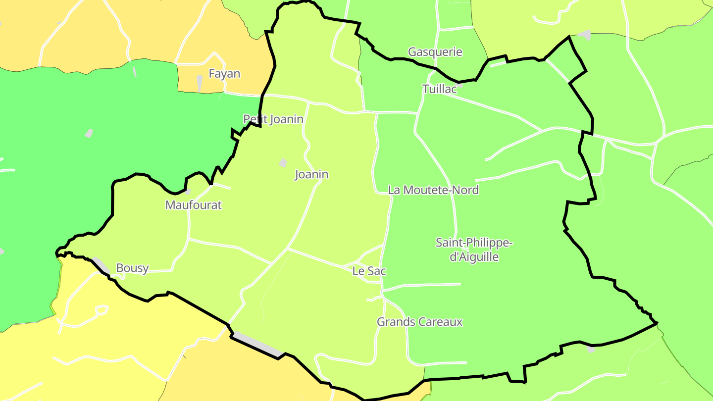 Carte des prix de l'immobilier Saint-Philippe-d'Aiguille