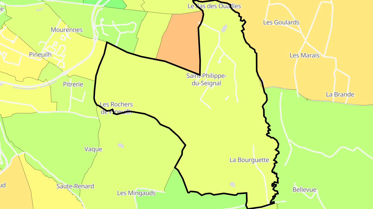 Carte des prix de l'immobilier Saint-Philippe-du-Seignal
