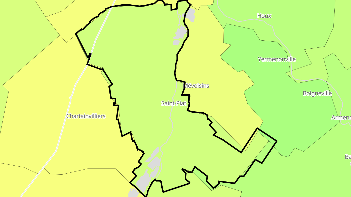 Carte des prix de l'immobilier Saint-Piat